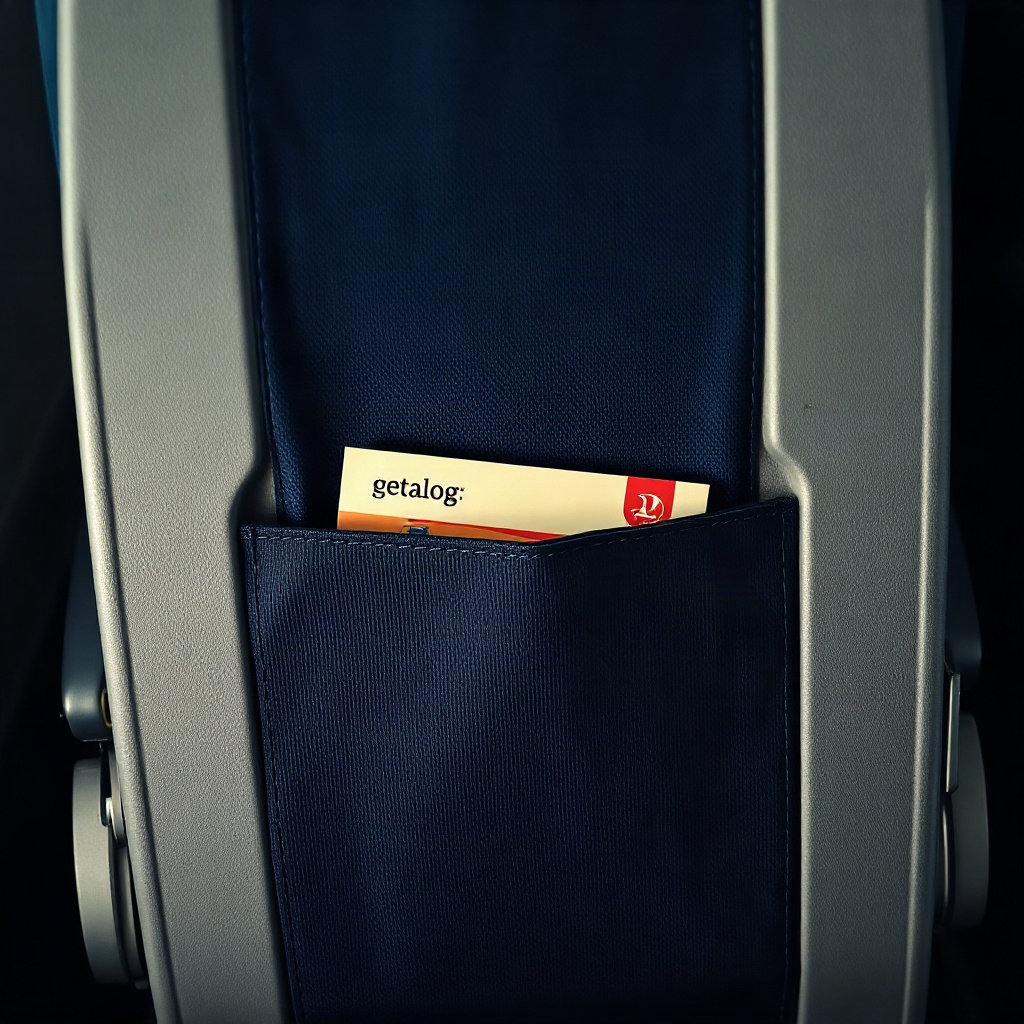 Seatback pocket with folded plastic envelope
