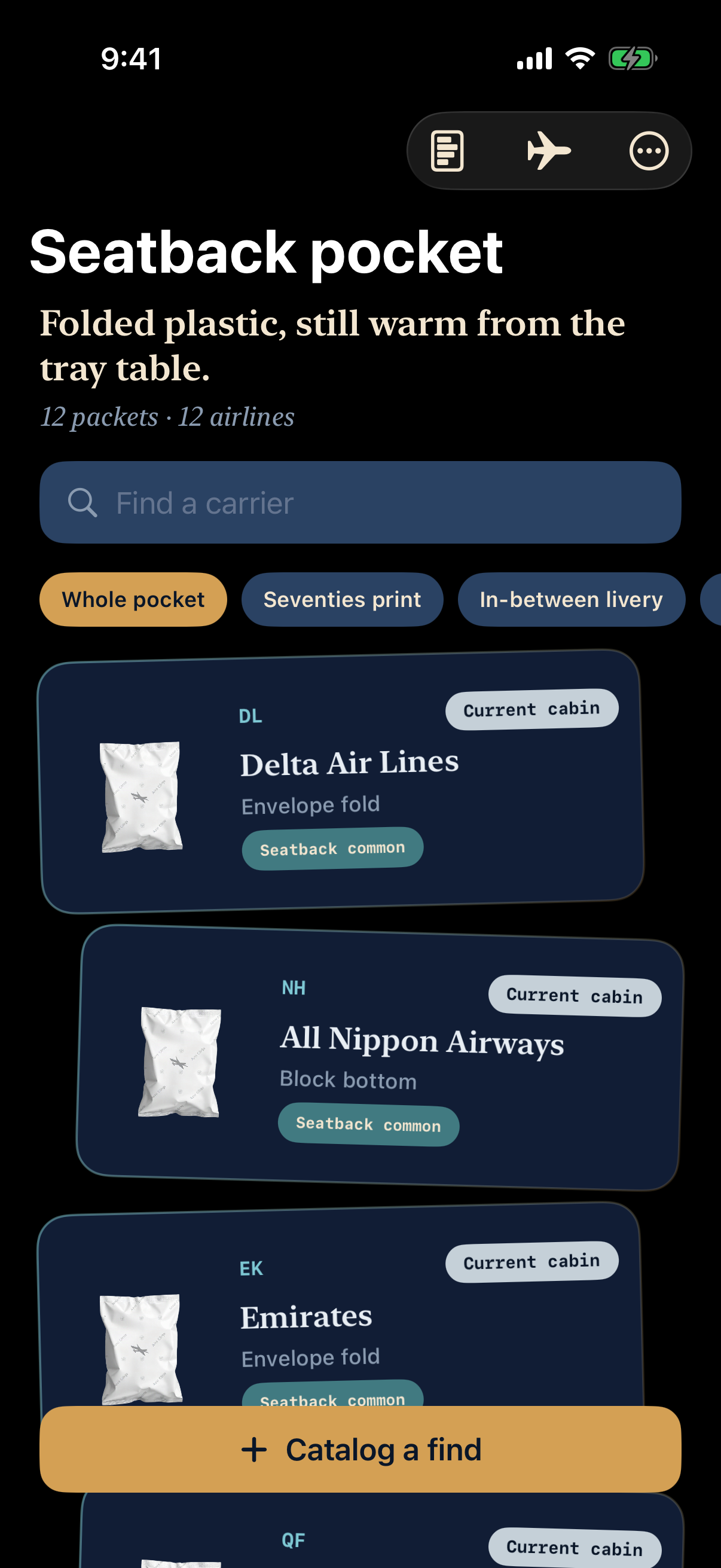 Pocket Canvas — main collection view